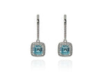 Load image into Gallery viewer, Idola Silver Aquamarine Earrings
