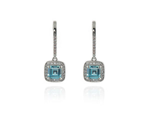 Idola Silver Aquamarine Earrings