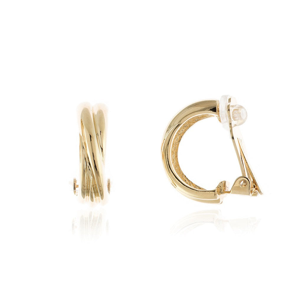 Panola Gold Clip On Earrings