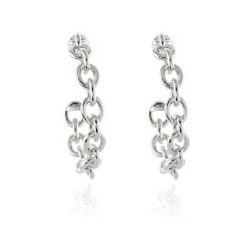 Oleta Silver Hoop Earrings