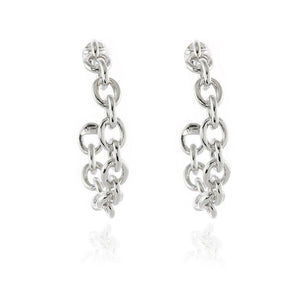 Oleta Silver Hoop Earrings