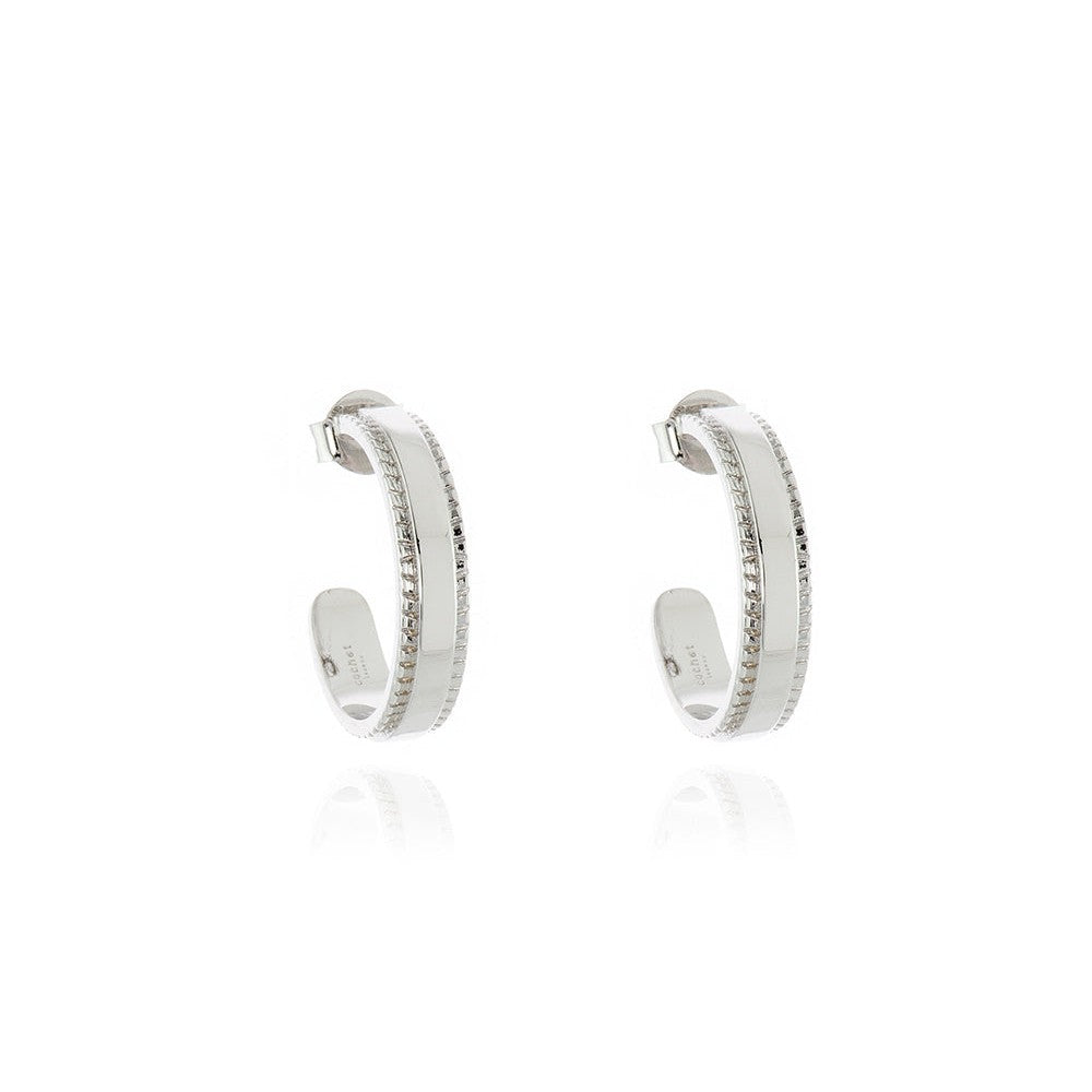 Keanu Silver Hoop Earrings