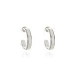 Load image into Gallery viewer, Keanu Silver Hoop Earrings
