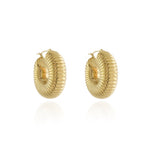 Load image into Gallery viewer, Fifer Gold Hoop Earrings
