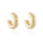 Load image into Gallery viewer, Deliz Gold Hoop Earrings
