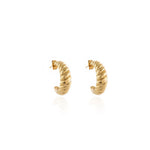 Load image into Gallery viewer, Tetsu Gold Hoop Earrings
