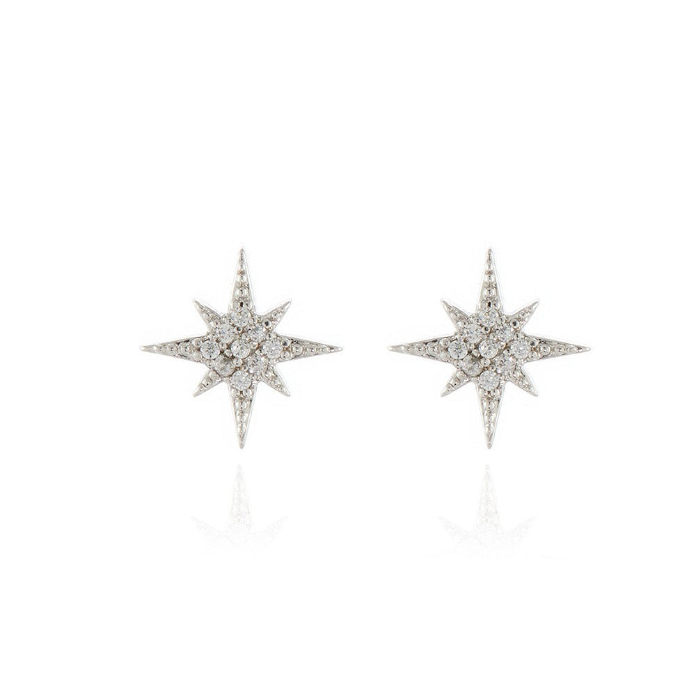 North Star Silver Earrings