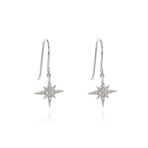 North Star Silver French Wire Earrings