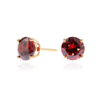 Load image into Gallery viewer, Lana 8mm Sterling Silver Ruby Earrings
