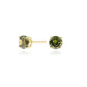 Lana 6mm Sterling Silver Olivine Earrings