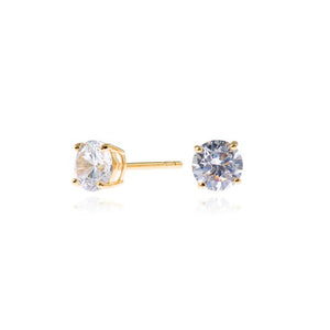 Lana 6mm Sterling Silver Gold Earrings