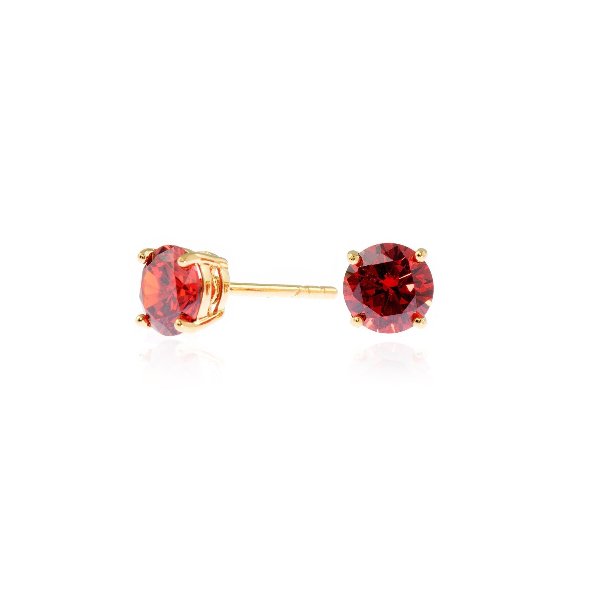 Lana 6mm Sterling Silver Ruby Earrings