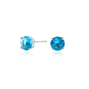 Lana 6mm Sterling Silver Sapphire Earrings