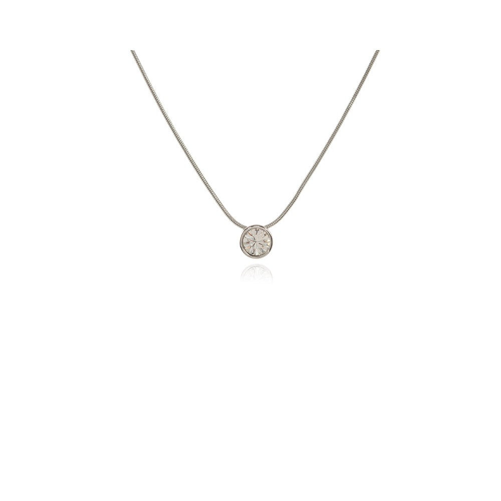 Solitaire Silver Pendant