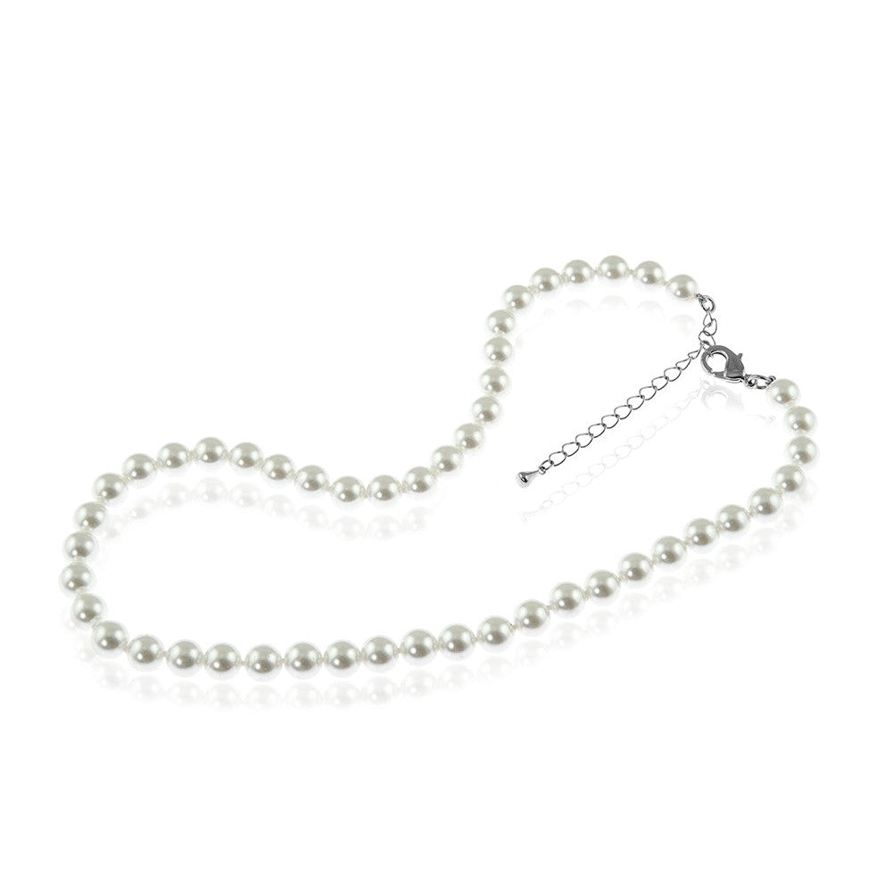 Petula Silver 40cm Pearl Necklace