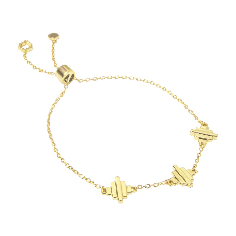 Jewel Tree London Baori Trinity Bracelet Gold