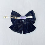 Load image into Gallery viewer, QueenMee Black Hair Bow Velvet Bow Hair Clip
