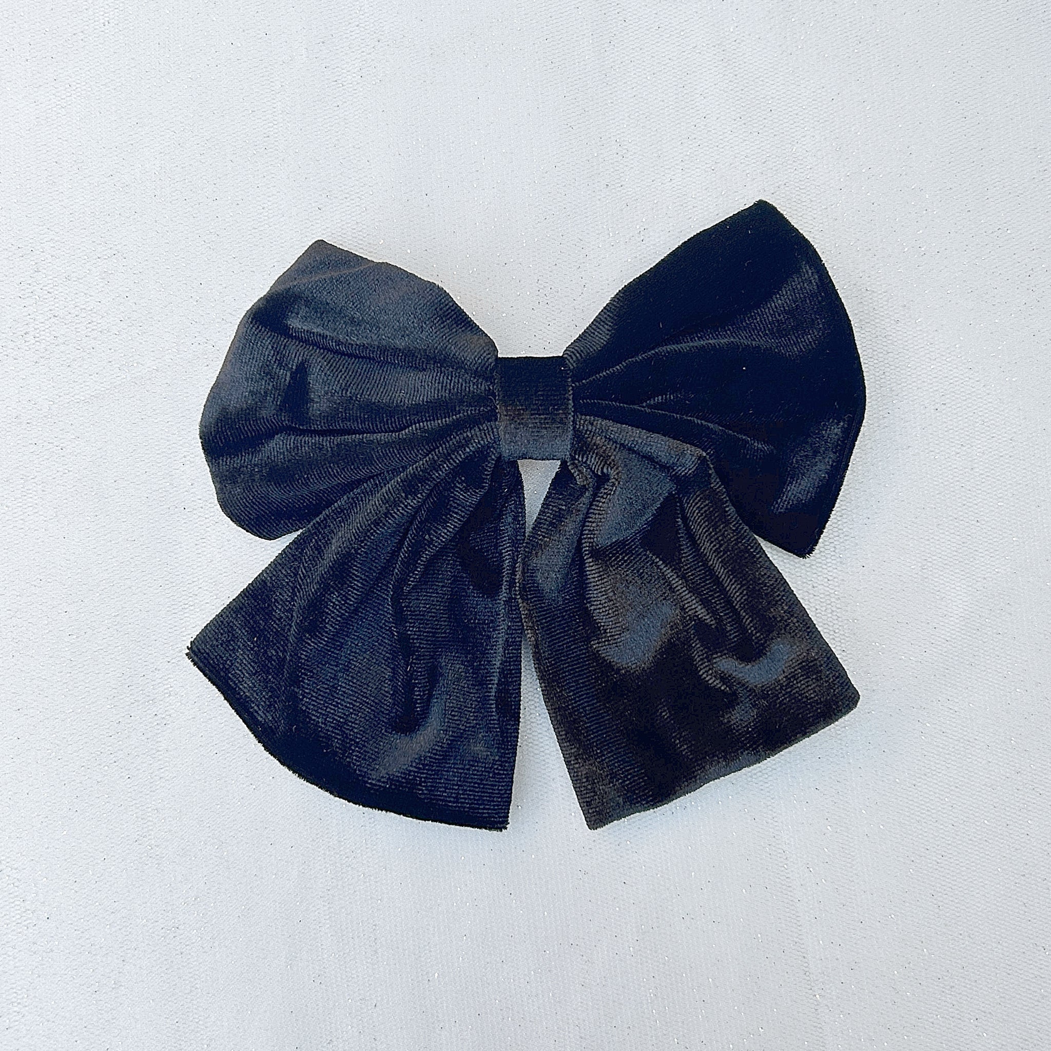 QueenMee Black Hair Bow Velvet Bow Hair Clip