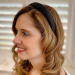 Load image into Gallery viewer, QueenMee Black Headband Black Hair Band Satin
