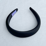 Load image into Gallery viewer, QueenMee Black Headband Black Hair Band Satin
