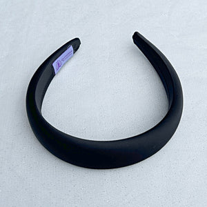 QueenMee Black Headband Black Hair Band Satin