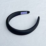 Load image into Gallery viewer, QueenMee Black Headband Black Hair Band Satin
