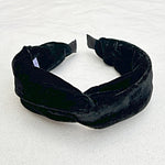 Load image into Gallery viewer, QueenMee Black Headband Velvet Headband Knot Hair Band
