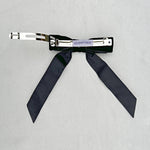 Load image into Gallery viewer, QueenMee Black Velvet Bow Hair Clip with Jewels
