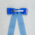 Load image into Gallery viewer, QueenMee Blue Velvet Hair Bow Hair Clip Alligator Clip
