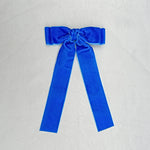 Load image into Gallery viewer, QueenMee Blue Velvet Hair Bow Hair Clip Alligator Clip
