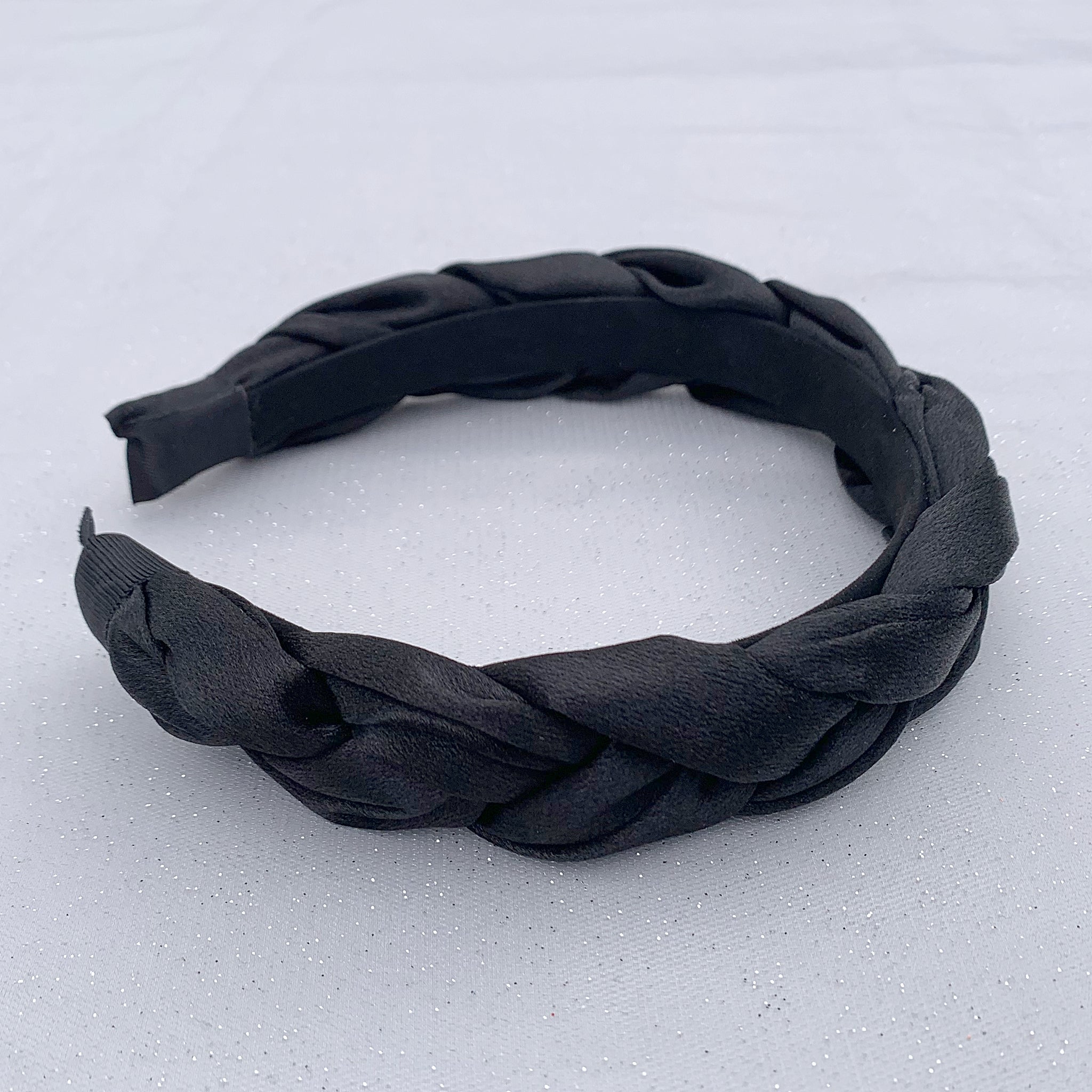 QueenMee Braided Headband Black