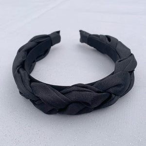 QueenMee Braided Headband Black