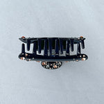 Load image into Gallery viewer, QueenMee Crystal Hair Claw Clip in Black
