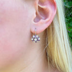 Load image into Gallery viewer, QueenMee Diamante Earrings Floral Earrings in Gold Silver or Rose Gold
