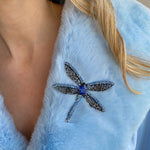 Load image into Gallery viewer, QueenMee Dragonfly Brooch Blue
