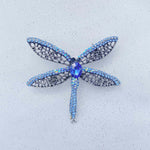 Load image into Gallery viewer, QueenMee Dragonfly Brooch Blue
