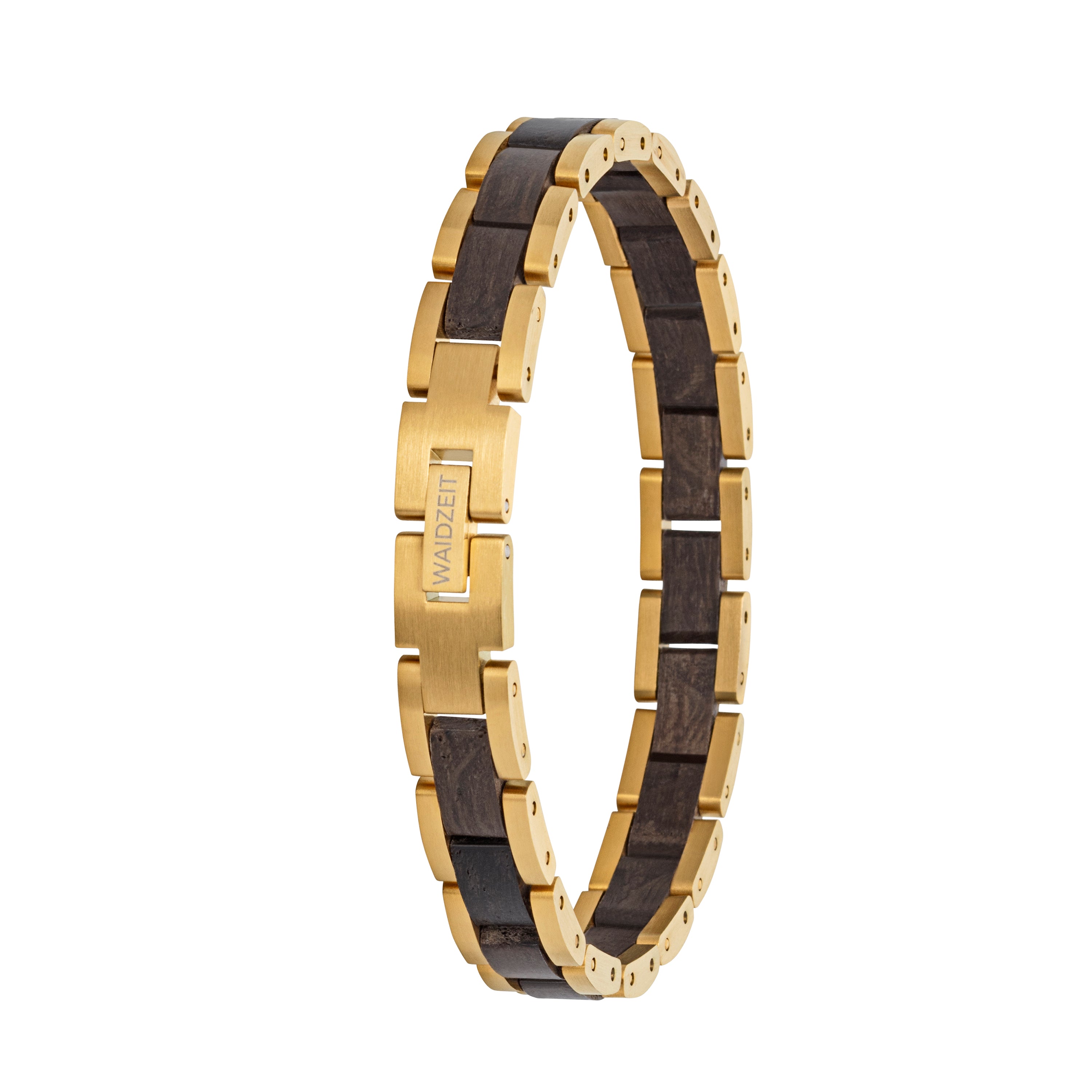 Waidzeit Element Bracelet Women Gold with bog oak