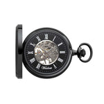 Load image into Gallery viewer, Waidzeit Franz Theodor Skeleton pocket watch black
