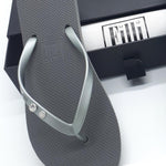 Load image into Gallery viewer, Filli London Crystal Diamond - Silver Luxury Flip Flops
