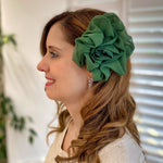 Load image into Gallery viewer, QueenMee Green Corsage Rose Hair Clip Flower Hair Clip Flower Pin
