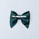 Load image into Gallery viewer, QueenMee Green Satin Hair Bow Green Hair Clip
