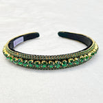 Load image into Gallery viewer, QueenMee Green Sparkly Headband Green Slim Hair Band Crystal
