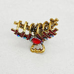 Load image into Gallery viewer, QueenMee Hair Clamp in Red Hair Claw Clip with Crystal Gold
