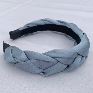 QueenMee Light Blue Headband Braided