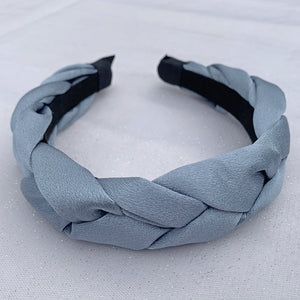 QueenMee Light Blue Headband Braided