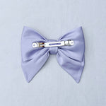 Load image into Gallery viewer, QueenMee Lilac Satin Hair Bow Lilac Hair Clip
