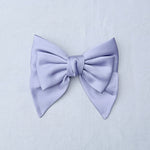 Load image into Gallery viewer, QueenMee Lilac Satin Hair Bow Lilac Hair Clip
