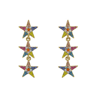 loveRocks Multi Stars Drop Earrings