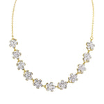 Load image into Gallery viewer, loveRocks Crystal Sparkling Daisies Necklace Gold Tone
