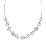 Load image into Gallery viewer, loveRocks Crystal Sparkling Daisies Necklace Silver Tone
